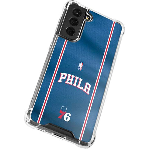 NBA Philadelphia 76ers Jersey Galaxy S21 FE Clear Case